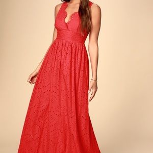 Lulus Eyelet Lace Maxi Dress